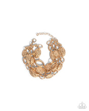 Load image into Gallery viewer, Hammered Helm - Gold Bracelet