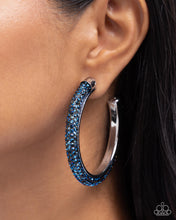 Load image into Gallery viewer, Chiseled Crescendo - Blue Earrings