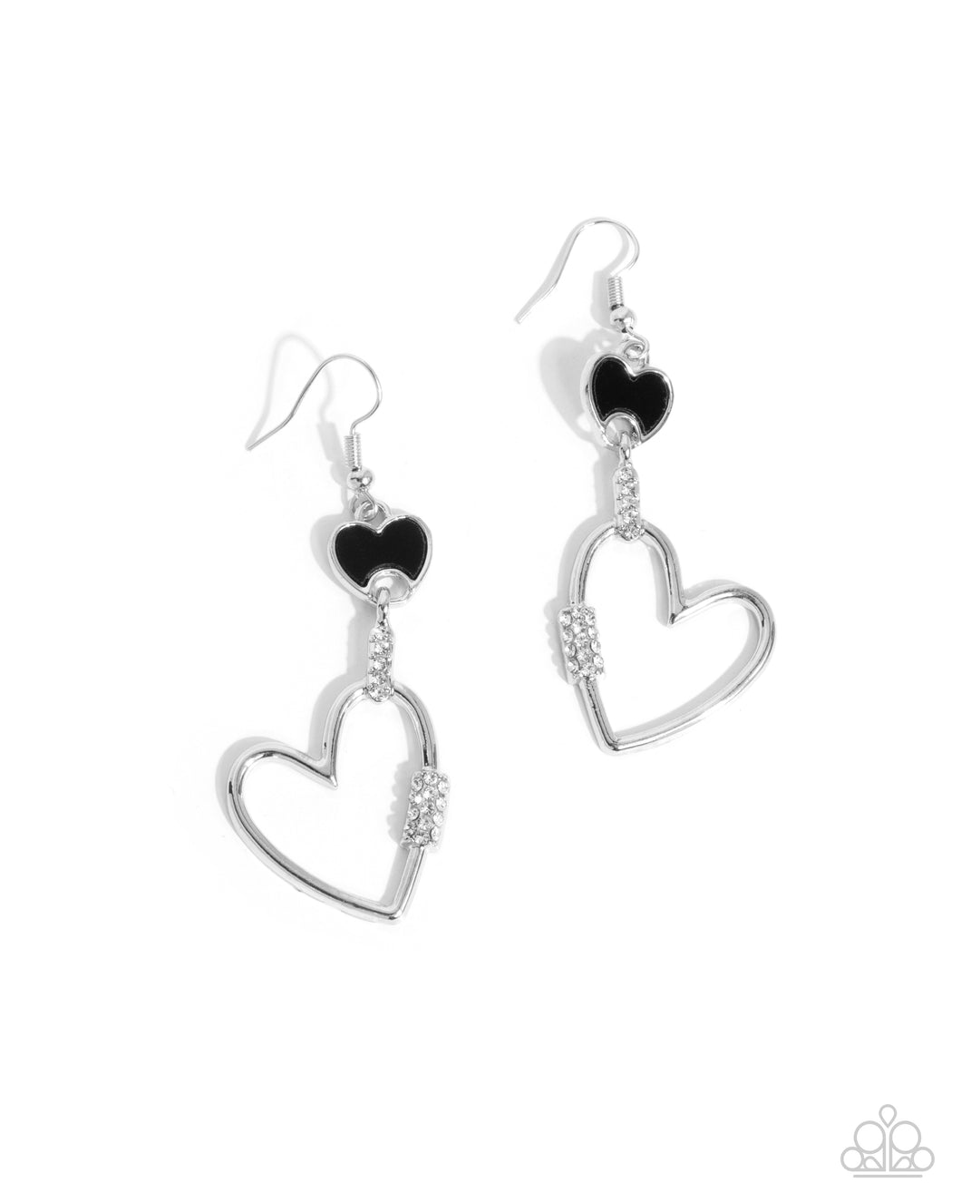 Eternally Enamored - Black Earrings