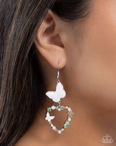 Flirty Flight - Green Earrings