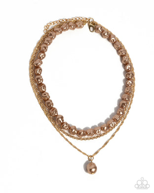 Baroque Bling - Brown Necklace