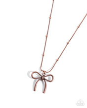 Load image into Gallery viewer, Complete Look - Copper bow Necklace and Earrings