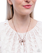 Load image into Gallery viewer, Complete Look - Copper bow Necklace and Earrings