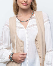 Load image into Gallery viewer, Complete Look - Blue and White Navajo Pearls - Necklace and Bracelet