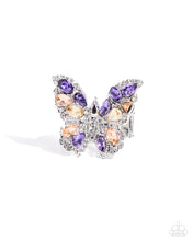 Load image into Gallery viewer, Complete Look - Purple Butterfly Necklace and Ring
