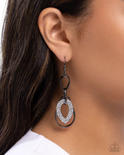 Load image into Gallery viewer, Teardrop Triumph - Black Earrings