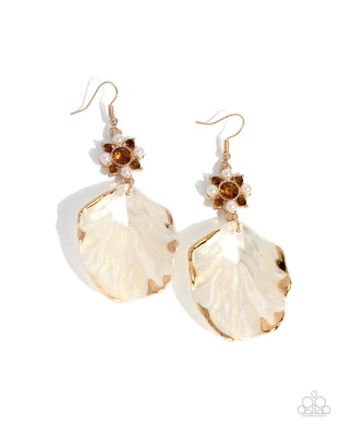 Coastal Candidate - Brown Gold Earrings