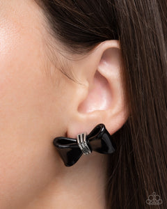 Spruced Up - Black Earrings