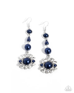 Pearly Plot Twist - Blue Earrings