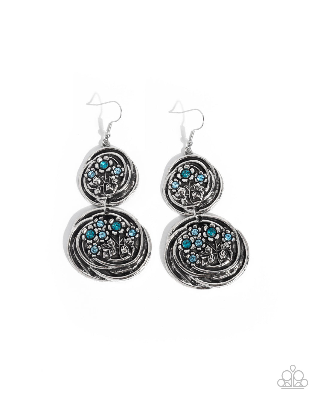 Garden Pavement - Blue Earrings