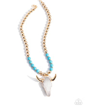 Load image into Gallery viewer, Timeless Texan - Blue Gold Necklace