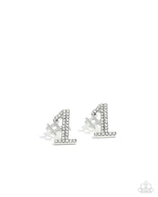 Load image into Gallery viewer, Were Number One, Youre Number Two - White Earrings