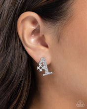 Load image into Gallery viewer, Were Number One, Youre Number Two - White Earrings