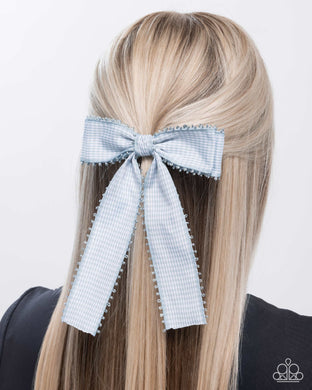 Checkered Chic - Blue Hair Accesssory