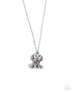 Poodle Pizzazz - Pink Necklace