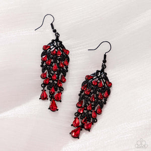 Fringe Film - Red Earrings