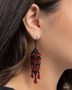 Fringe Film - Red Earrings