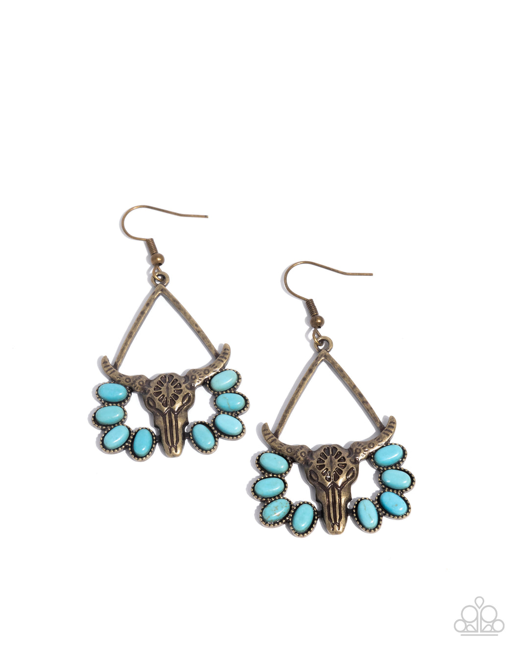 Western Whirlwind - Brass Earrings
