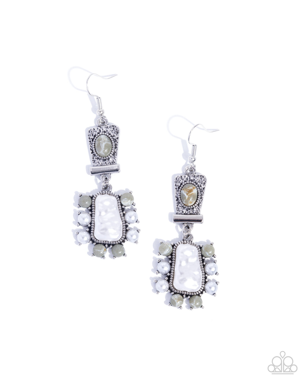 Synthetic Serenity - Silver Earrings