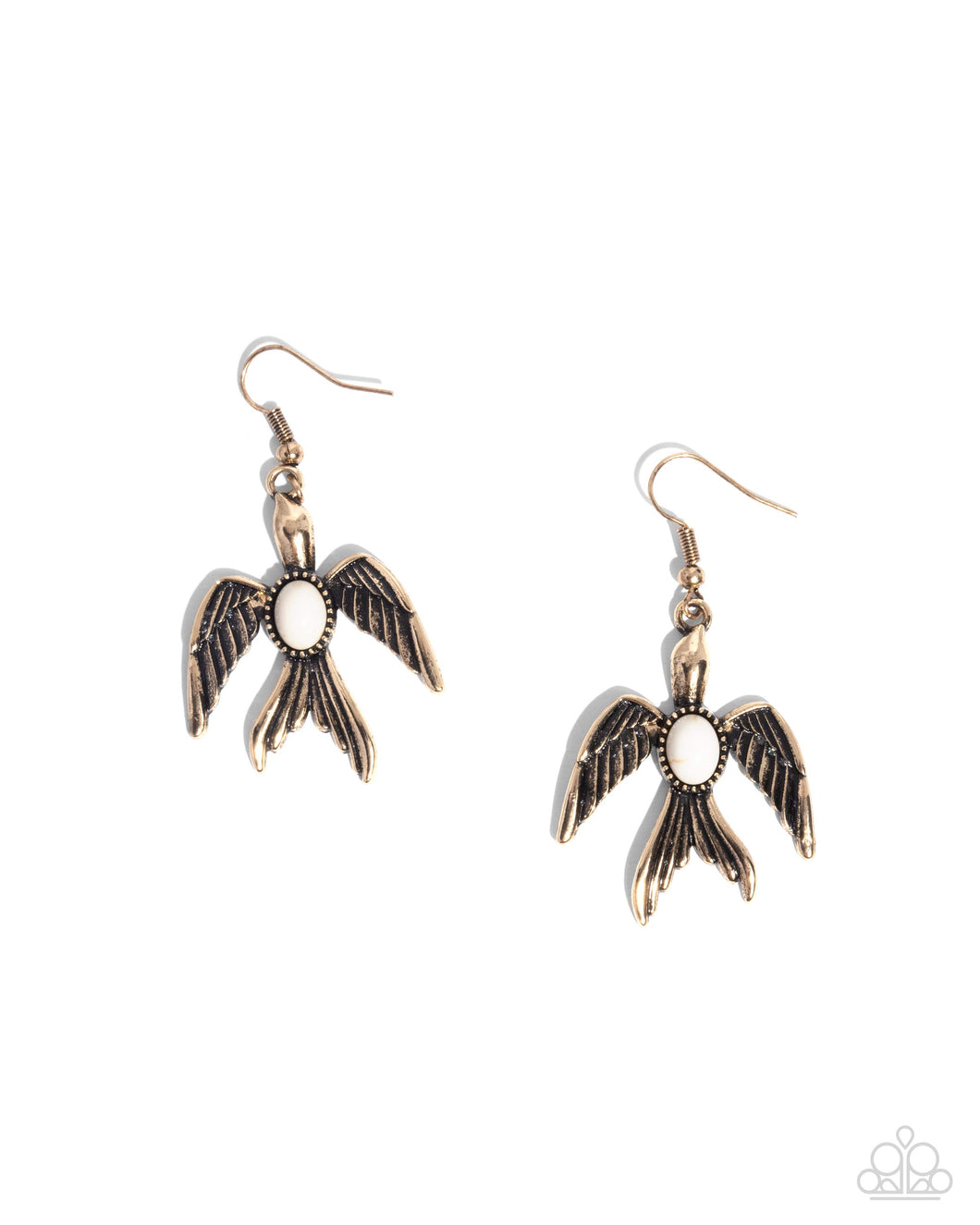 Soaring Stones - White Earrings