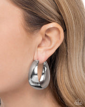 Load image into Gallery viewer, Subtle Sheen - Silver Hoop Earrings