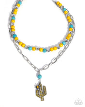 Load image into Gallery viewer, Complete Look: Yellow Cactus Necklace and Earrings