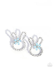Load image into Gallery viewer, Bunny Backdrop - Blue Earrings