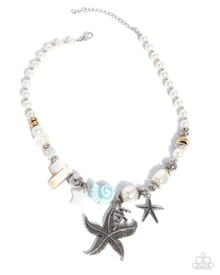 Coastal Cameo - Blue Necklace