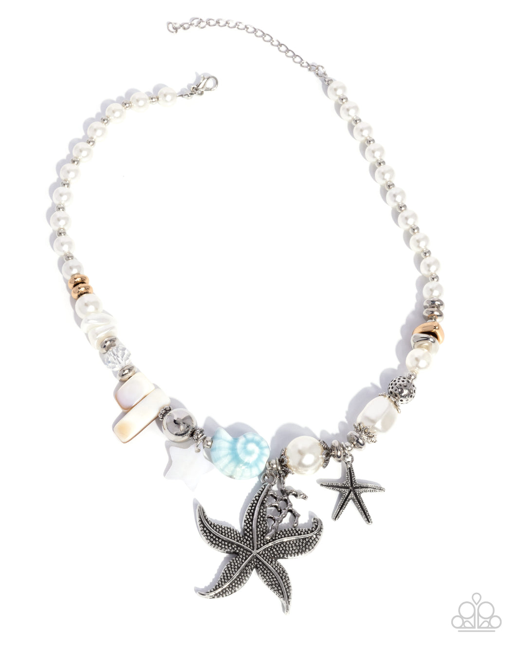 Coastal Cameo - Blue Necklace