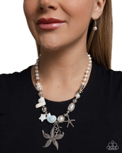 Load image into Gallery viewer, Coastal Cameo - Blue Necklace