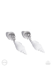 Load image into Gallery viewer, Coastal Collage - White Clip-on Earrings