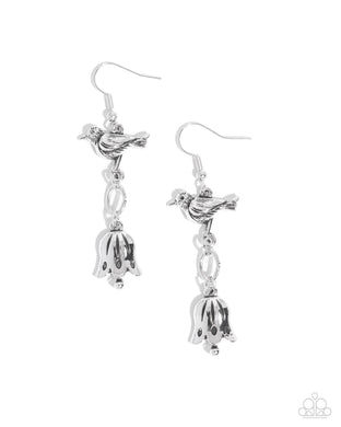 Balancing Bird - Silver Earrings