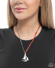Load image into Gallery viewer, Sailboat Shimmer - Red Necklace