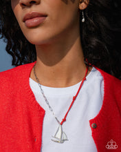 Load image into Gallery viewer, Sailboat Shimmer - Red Necklace