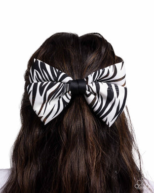 Zealous Zebra - White Hair Clip