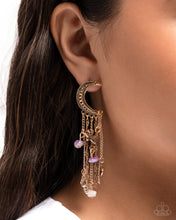 Load image into Gallery viewer, Crescent Call - Purple Earrings