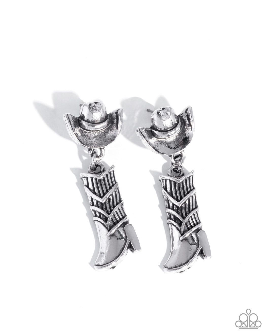 Boot Scootin Ballad - Silver  Earrings