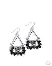 Load image into Gallery viewer, Western Whirlwind - Black Earrings