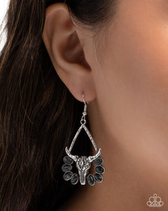 Western Whirlwind - Black Earrings