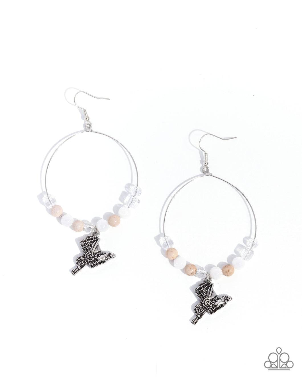 Saddle Showcase - White Earrings
