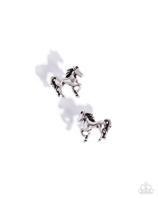 Stallion Selfie - Silver Earrings
