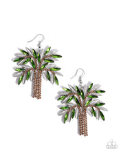 Load image into Gallery viewer, Palm Tree Pizzazz - Green Earrings