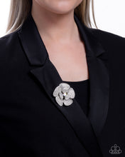 Load image into Gallery viewer, Festive Flourish - White Brooch