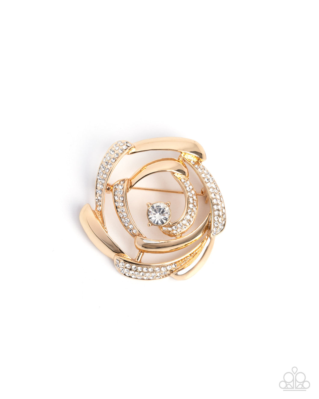 Singing Spirals - Gold Brooch