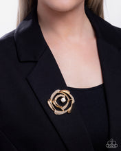 Load image into Gallery viewer, Singing Spirals - Gold Brooch
