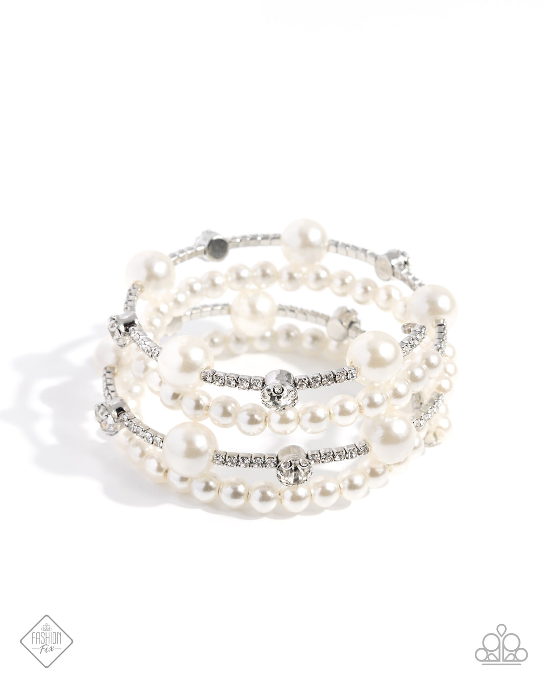 Adorably Amiable -White Bracelet