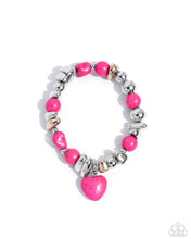 Load image into Gallery viewer, Adorably Asymmetrical -Pink Bracelet