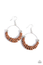 Load image into Gallery viewer, Capriciously Crimped - Brown Earrings
