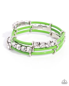 Certainly Coiled - Green Bracelet