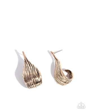 Curly Comfort -Gold Earrings